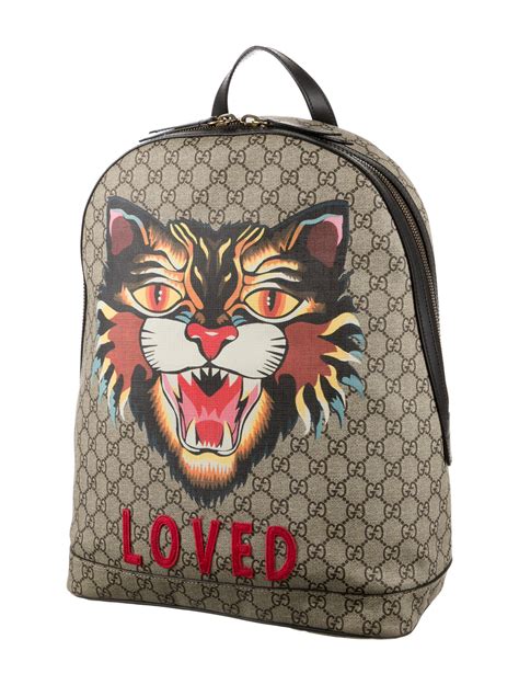 gucci angry cat tote bag|gucci dog collar backpack.